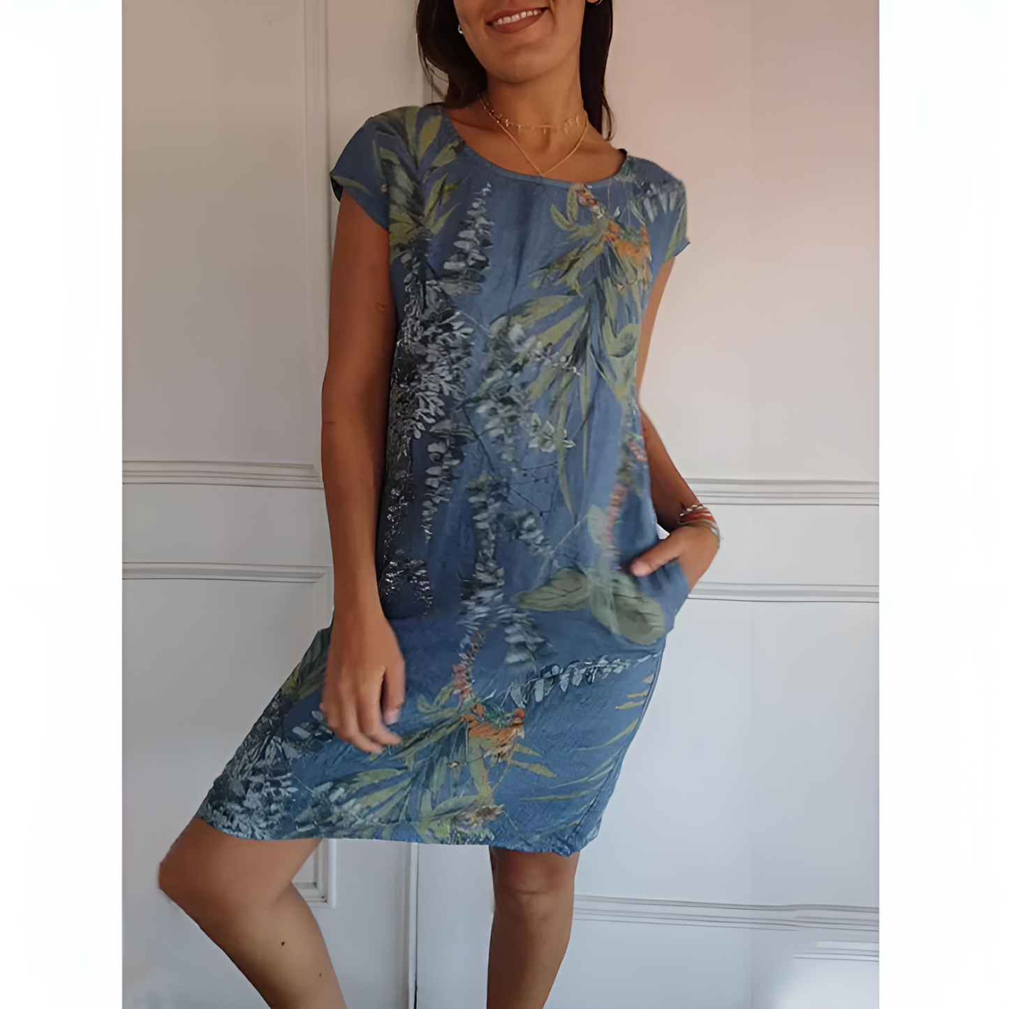 FELICITAS ŞIK BASKILI ELBİSE