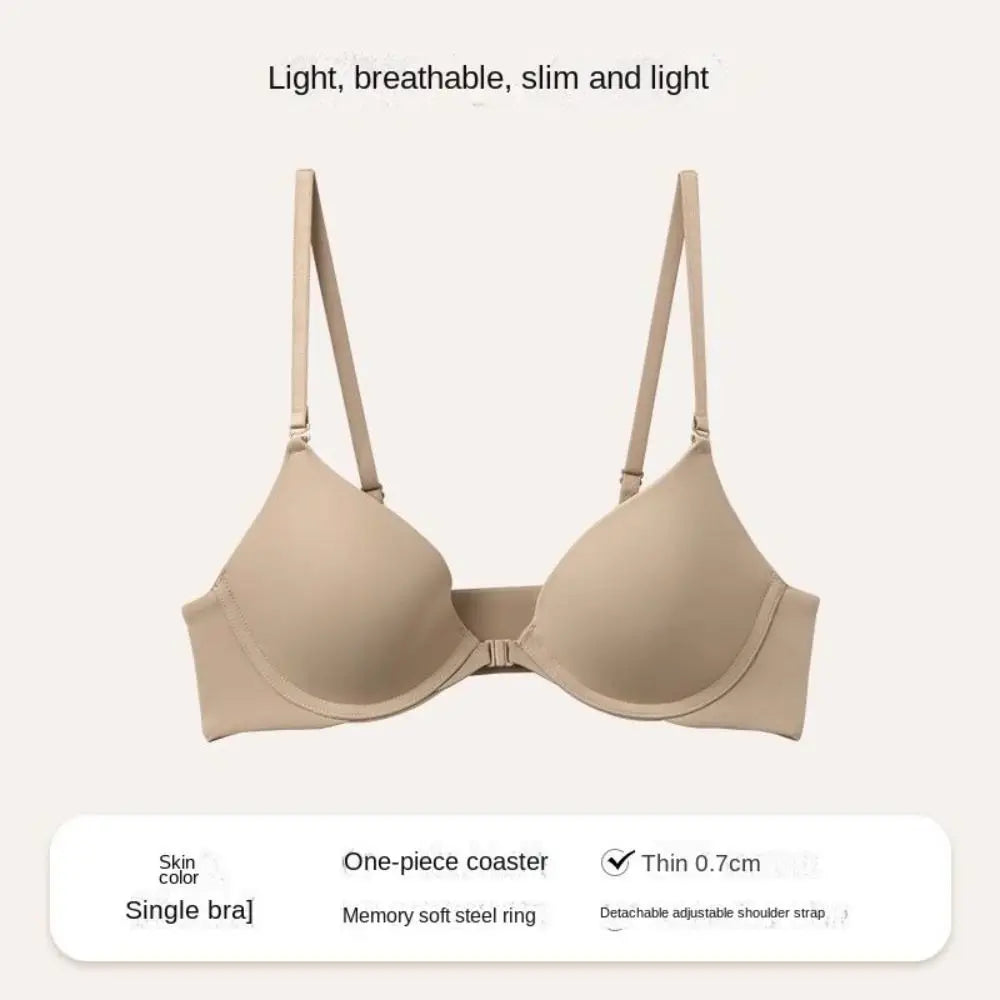 CLARA – Düğmeli Ön Kapatmalı Dikişsiz Push-Up Sütyen
