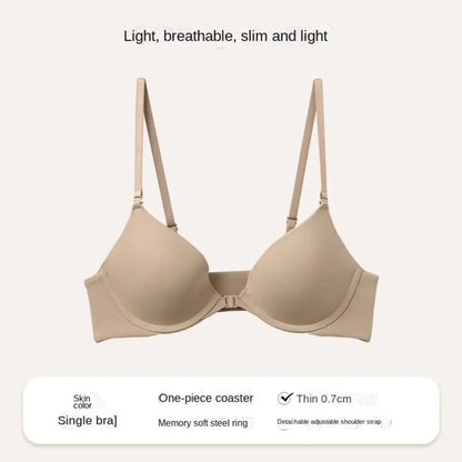 CLARA – Düğmeli Ön Kapatmalı Dikişsiz Push-Up Sütyen