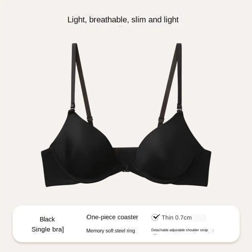 CLARA – Düğmeli Ön Kapatmalı Dikişsiz Push-Up Sütyen