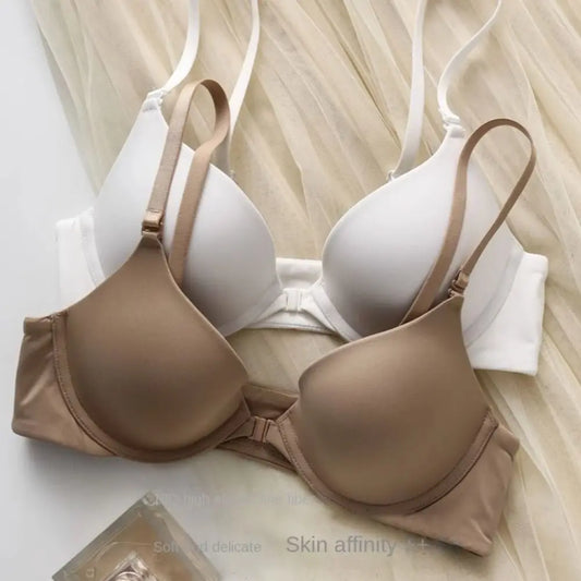 CLARA – Düğmeli Ön Kapatmalı Dikişsiz Push-Up Sütyen